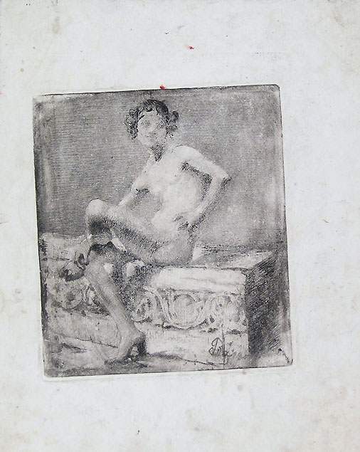 Ernesto Bazzaro, nude boy, Mezzetti 24, proof B